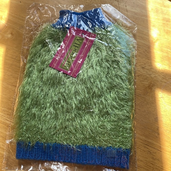 Dog Vipoochy Sweaters size S blue green mix wool with angora light … - Picture 11 of 11